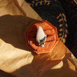 Raindrop Ring in White Buffalo (Size 8) - Golden Road Crafted