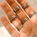 Raindrop Ring in White Buffalo (Size 8) - Golden Road Crafted