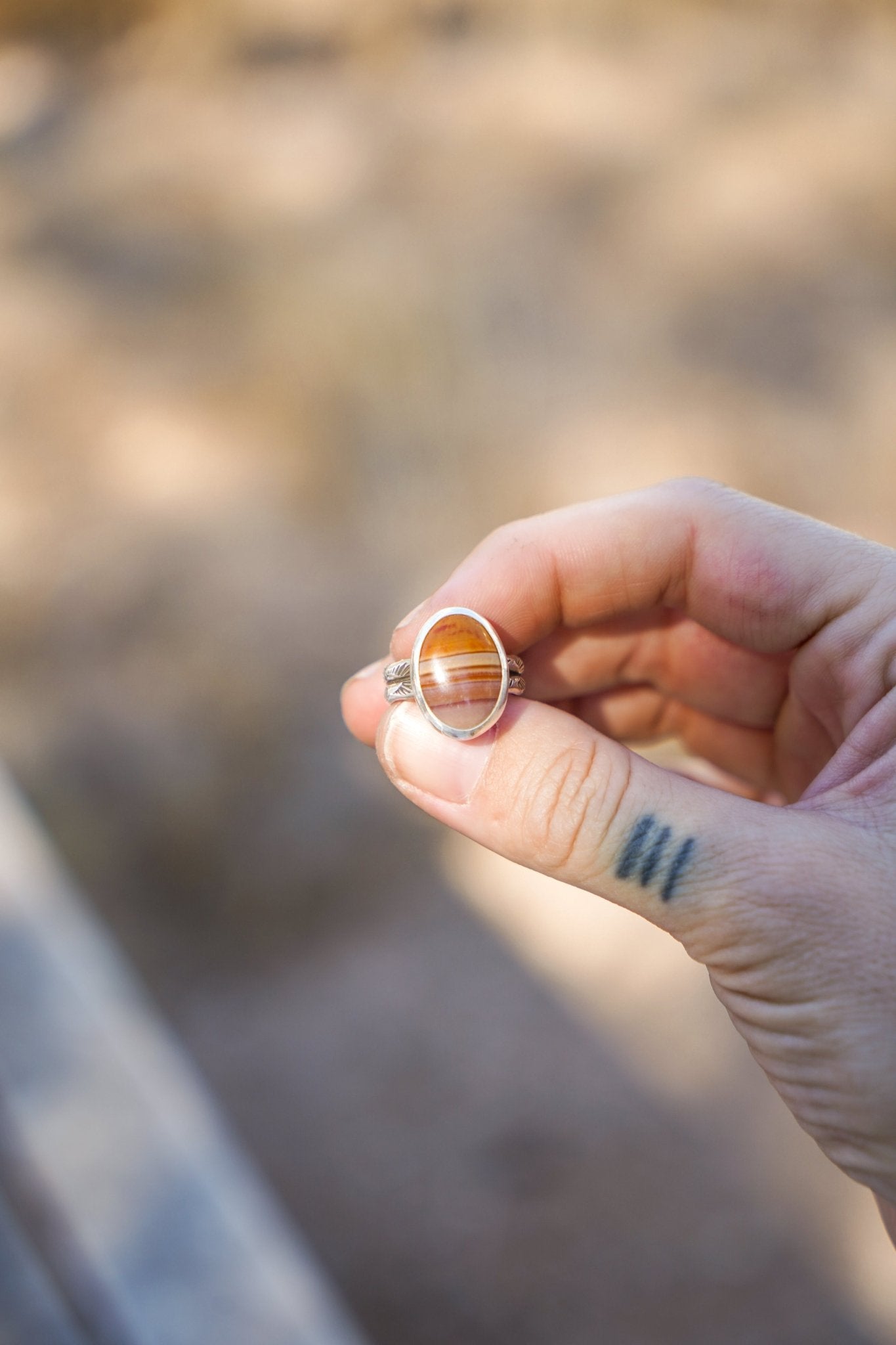 Red Jasper Ring (Size 7) - Golden Road Crafted