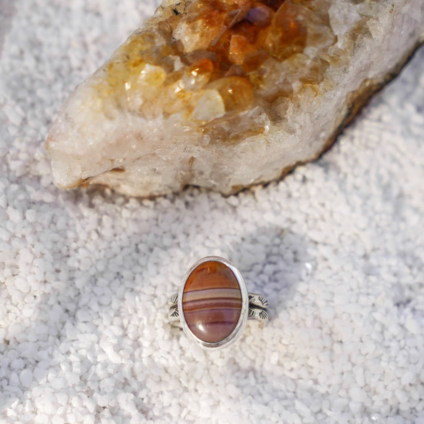 Red Jasper Ring (Size 7) - Golden Road Crafted