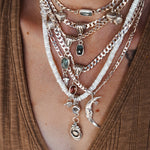 Red Kyanite Necklace with Sterling Silver Beads - Golden Road Crafted