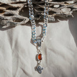 Red Kyanite Necklace with Sterling Silver Beads - Golden Road Crafted