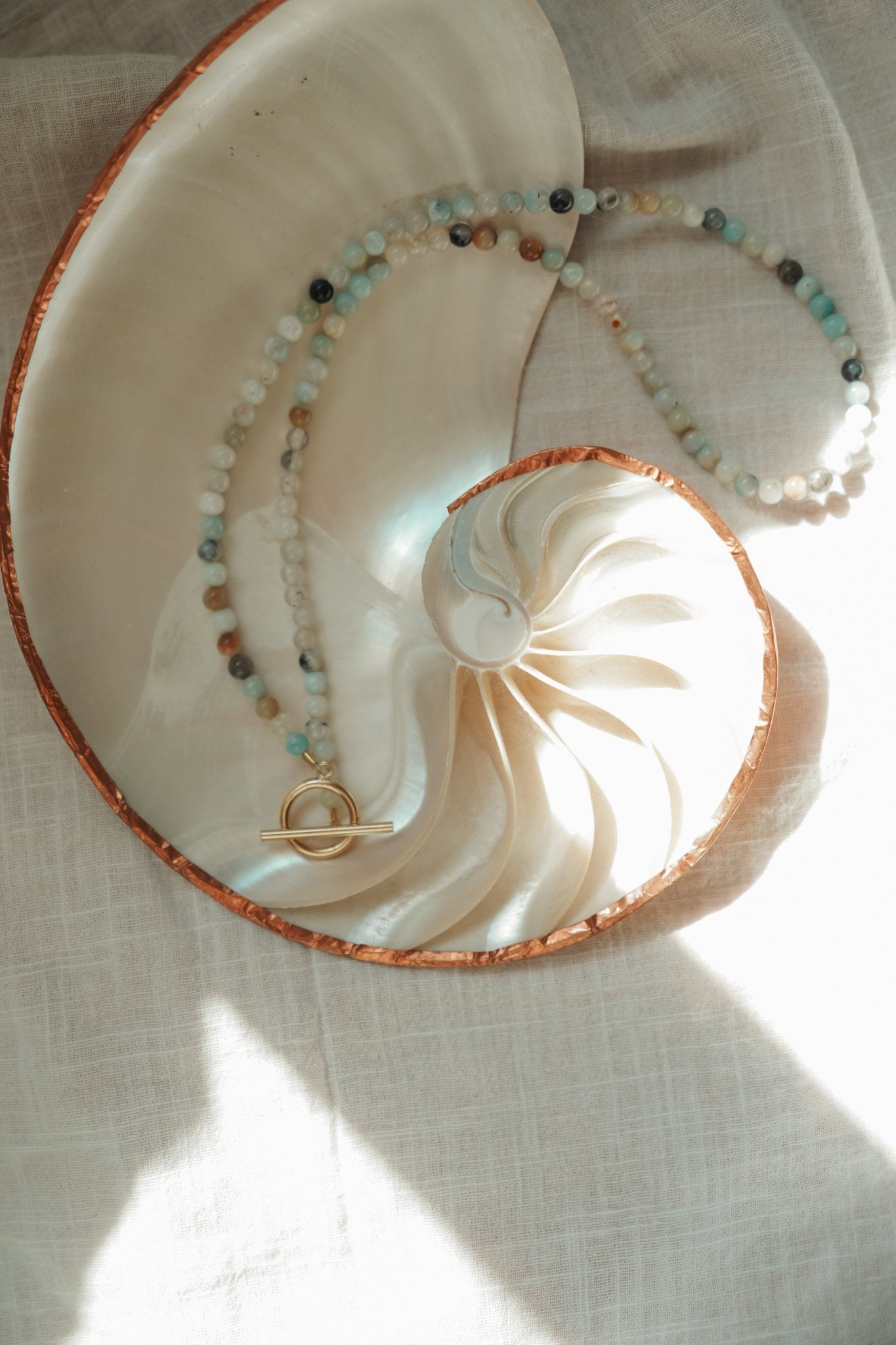 Reversable Blossom in Amazonite - Golden Road Crafted