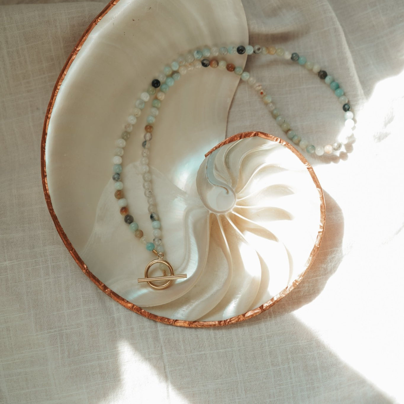 Reversable Blossom in Amazonite - Golden Road Crafted