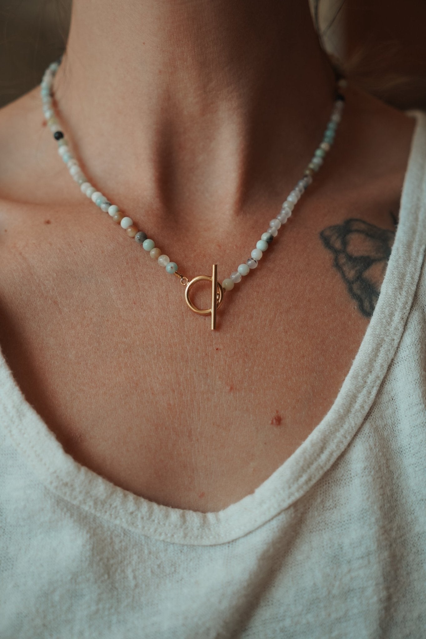 Reversable Blossom in Amazonite - Golden Road Crafted