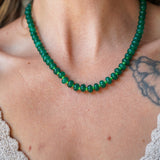 Reversible Blossom Choker in Emerald Quartz - Golden Road Crafted
