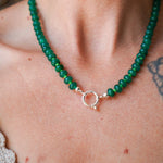 Reversible Blossom Choker in Emerald Quartz - Golden Road Crafted