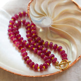 Reversible Blossom Choker in Ruby Quartz - Golden Road Crafted