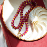 Reversible Blossom Choker in Ruby Quartz - Golden Road Crafted