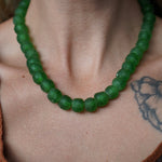 Reversible Dawn Necklace in African Glass - Golden Road Crafted