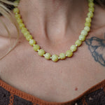Reversible Dawn Necklace in Yellow Jade - Golden Road Crafted