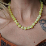 Reversible Dawn Necklace in Yellow Jade - Golden Road Crafted