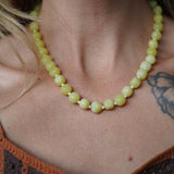 Reversible Dawn Necklace in Yellow Jade - Golden Road Crafted