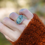 Ring in Hubei Turquoise (Size 7) - Golden Road Crafted