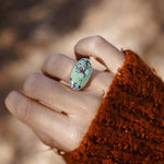 Ring in Hubei Turquoise (Size 7) - Golden Road Crafted