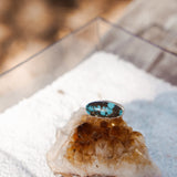 Ring in Hubei Turquoise (Size 8) - Golden Road Crafted
