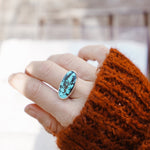 Ring in Hubei Turquoise (Size 8) - Golden Road Crafted