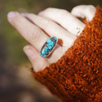 Ring in Hubei Turquoise (Size 8) - Golden Road Crafted