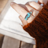 Ring in Hubei Turquoise (Size 8) - Golden Road Crafted