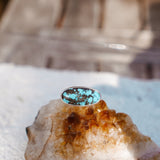 Ring in Hubei Turquoise (Size 8) - Golden Road Crafted