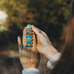 Ring in Hubei Turquoise (Size 8) - Golden Road Crafted