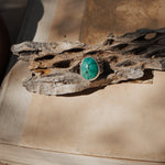 Ring in Kingman Turquoise (Size 6.5) - Golden Road Crafted
