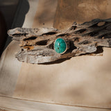 Ring in Kingman Turquoise (Size 6.5) - Golden Road Crafted