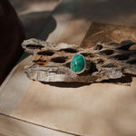 Ring in Kingman Turquoise (Size 6.5) - Golden Road Crafted