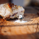 Ring in Kingman Turquoise, White Buffalo, & Bronze (Size 7.75) - Golden Road Crafted