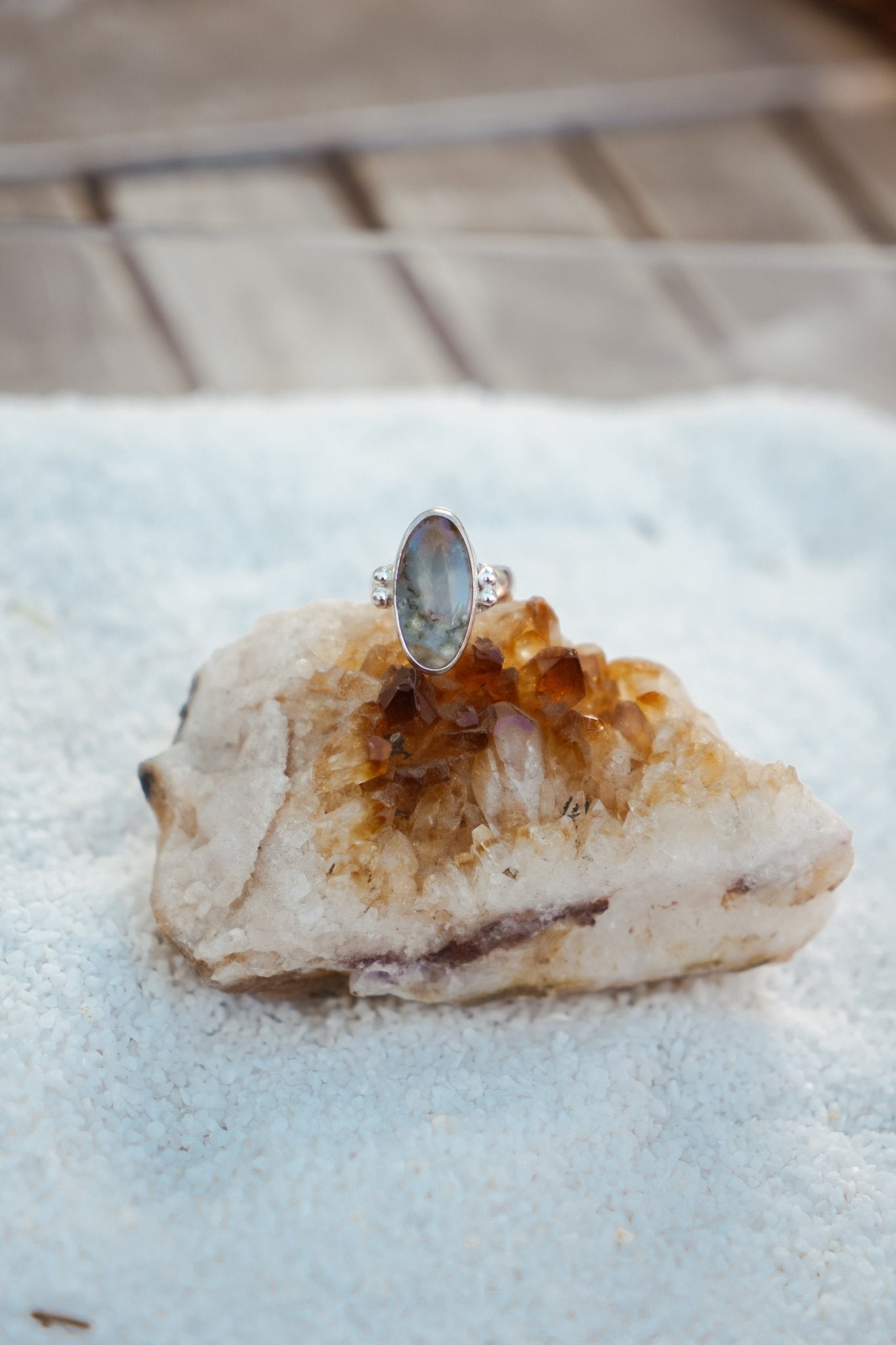 Ring in Ocean Jasper (Size 6.5) - Golden Road Crafted
