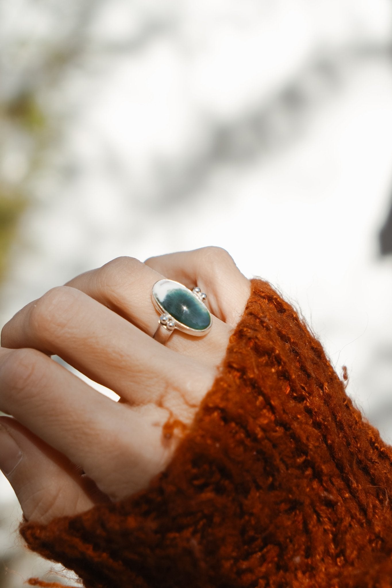 Ring in Ocean Jasper (Size 7) - Golden Road Crafted