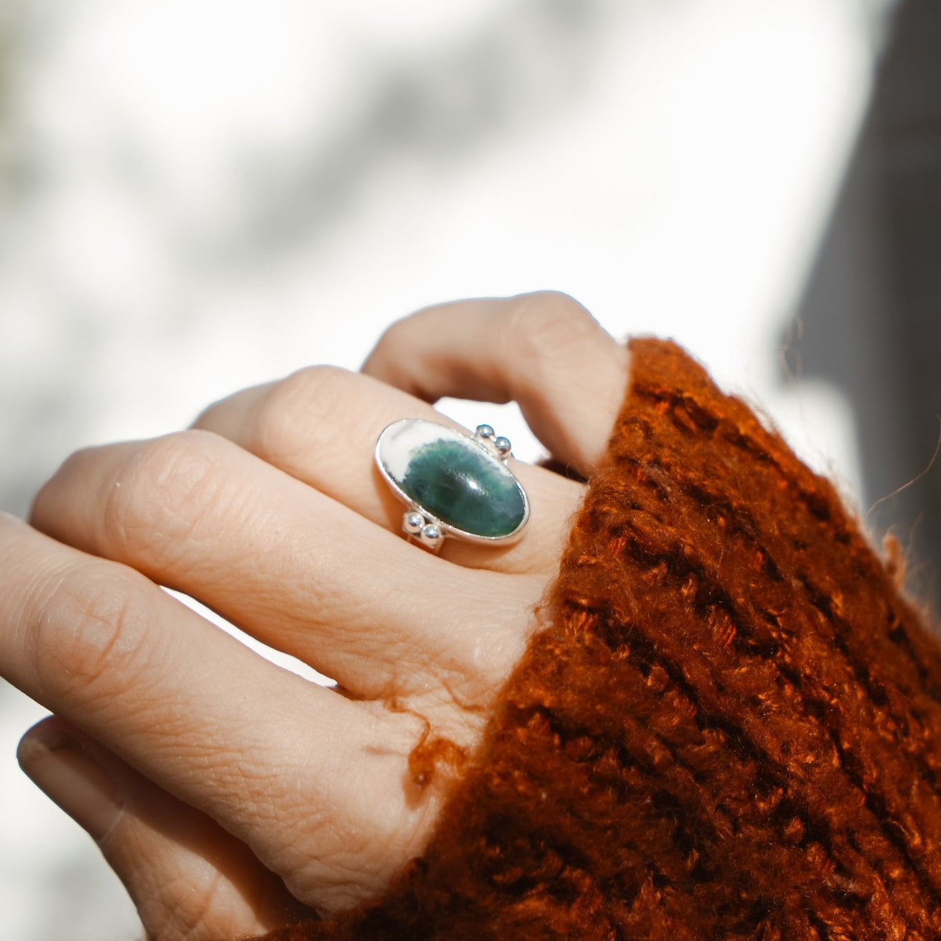 Ring in Ocean Jasper (Size 7) - Golden Road Crafted