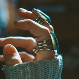 Ring in Royston Turquoise (Size 5) - Golden Road Crafted