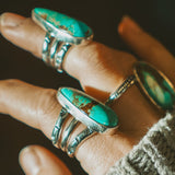 Ring in Royston Turquoise (Size 5) - Golden Road Crafted