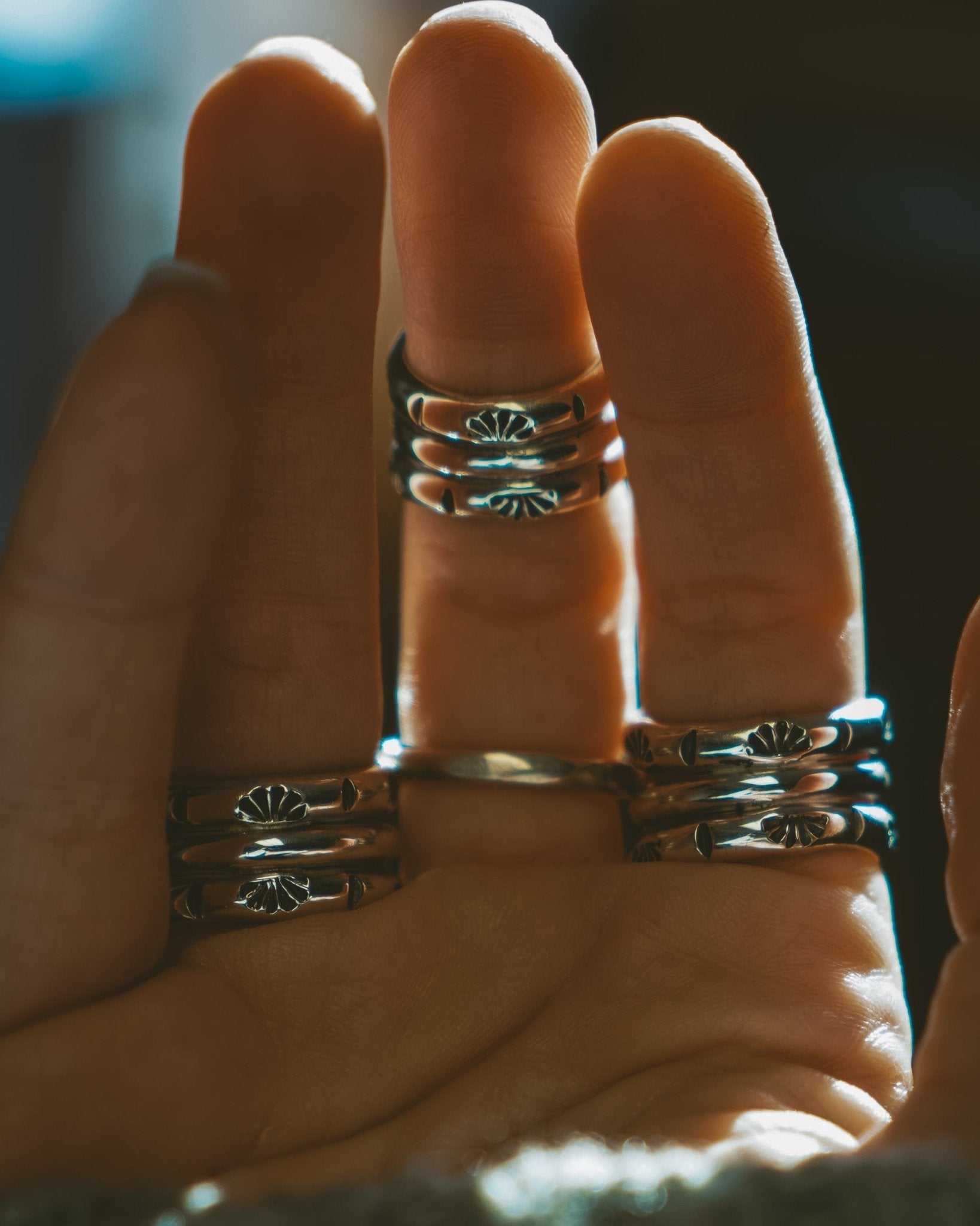 Ring in Royston Turquoise (Size 5) - Golden Road Crafted