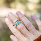 Ring in Royston Turquoise (Size 5.25) - Golden Road Crafted
