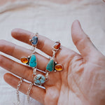 River Bud Choker in Golden Hills, Sonoran Gem, Kyanite, & Amber - Golden Road Crafted