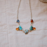 River Bud Choker in Golden Hills, Sonoran Gem, Kyanite, & Amber - Golden Road Crafted