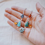 River Bud Choker in Golden Hills, Sonoran Gem, Kyanite, & Amber - Golden Road Crafted
