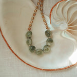 Rock Your Socks Necklace in Jade + Freshwater Pearl - Golden Road Crafted