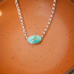 Rolo Chain Choker in Royston Turquoise - Golden Road Crafted