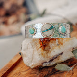 Royston Ribbon & Iron Maiden Turquoise Cuff - Golden Road Crafted