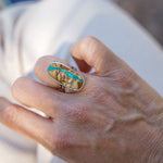 Royston Ribbon Turquoise Ring (Size 6.75) - Golden Road Crafted