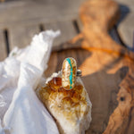 Royston Ribbon Turquoise Ring (Size 6.75) - Golden Road Crafted