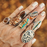 Royston Ribbon Turquoise Ring (Size 6.75) - Golden Road Crafted