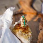 Royston Ribbon Turquoise Ring (Size 6.75) - Golden Road Crafted