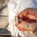 Royston Ribbon Turquoise Ring (Size 8) - Golden Road Crafted