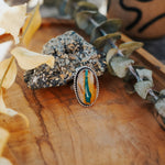 Royston Ribbon Turquoise Ring (Size 9) - Golden Road Crafted