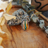 Royston Ribbon Turquoise Ring (Size 9) - Golden Road Crafted