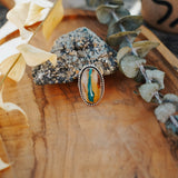 Royston Ribbon Turquoise Ring (Size 9) - Golden Road Crafted